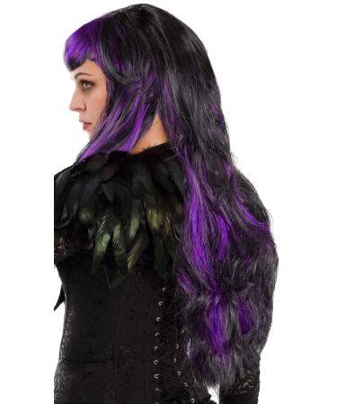 Shop Sexy Two-Toned Bob & Long-Haired Wigs - Black-Purple Cabaret Pagenkopf for Carnival & Parties - Buy Online on GoSupps.com