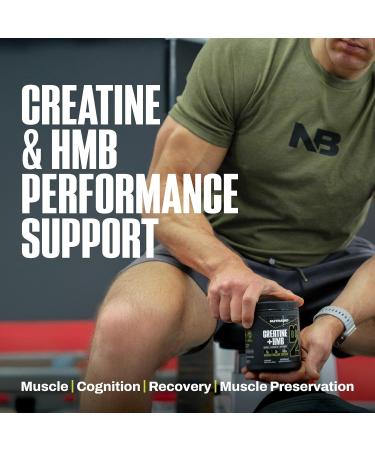 NutraBio Creatine + HMB- Creatine Monohydrate with HMB Powder for Muscle Growth Increased Strength- 30 Servings (Unflavored) - Buy Online on GoSupps.com