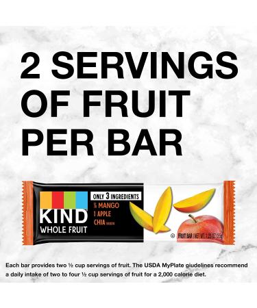 KIND Whole Fruit Bars - Gluten Free, No Sugar Added, Mango Apple Chia, 12 Count â€“ Healthy Snack Option - Buy Online on GoSupps.com