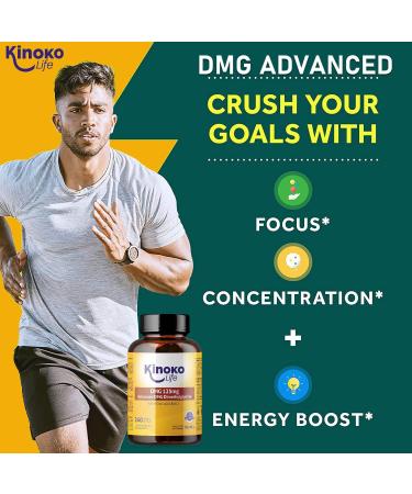 DMG Advanced 125 mg 240 Pure Dimethylglycine Capsules - With Folic Acid & B12 for Improved DMG Absorption Gluten Free Non-GMO Vegan. Memory Stress Concentration - Buy Online on GoSupps.com