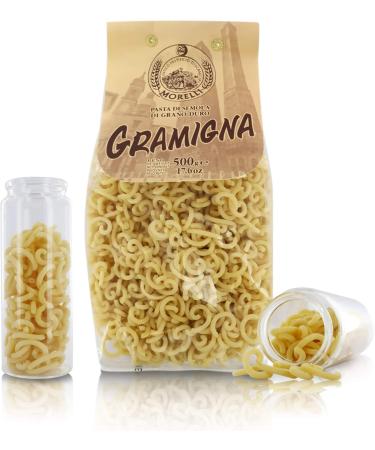 Antico Pastificio Morelli 1860 Srl Gramigna Wheat Semolina Pasta - Regional Italian Typical Pasta - Pack of 6 x 500 g - Buy Online on GoSupps.com