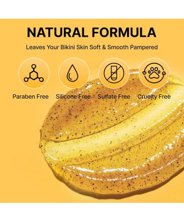Exfoliating Body Scrub Bikini Area Exfoliator Ingrown Hair Treatment Razor Bumps Treatment for Women Kojic Acid Turmeric &AHA/BHA Smooth Brighten& Even Skin Tone for Bikini Underarm &Inner Thighs - Buy Online on GoSupps.com