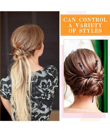 12-Piece Acetate Hair Sticks: Leopard Print Hair Pins for Women and Girls - Vintage Chinese Hair Accessories - Stylish Hair Chopsticks for Bun Hairstyles - Buy Online on GoSupps.com