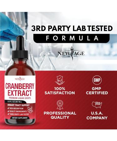 NEW AGE Cranberry Concentrate Liquid Drops Cranberry Drops (Vaccinium macrocarpon) Extract Urinary Tract & Bladder Support Antioxidant Protection Vegan Alcohol-Free Sugar-Free 4 fl oz 2 Fl Oz (Pack of 2) - Buy Online on GoSupps.com