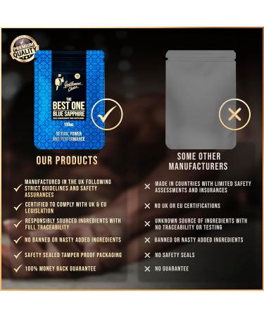 Gentleman's Choice Blue Sapphire | 20 Tablets | Fast Effect Male Performance Enhancing 100% Herbal Food Supplement | Fast Acting | Ginseng Maca | Energy and Stamina Support | Made in UK 1 count (Pack of 20) - Buy Online on GoSupps.com