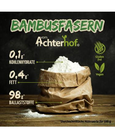 Bamboo Fiber Flour - 500g | Low Carb & Quality Control | Filler Flour | Directly from Achterhof - Buy Online on GoSupps.com