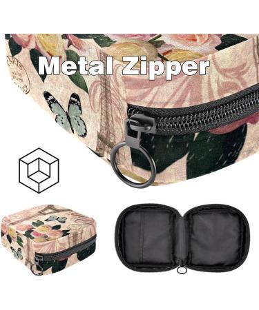 Portable Women's Binding-Storage Bags | Menstrual Cup & Tampon Pocket | Teenage Girls First Period Essentials | Retro Paris Design - Buy Online on GoSupps.com