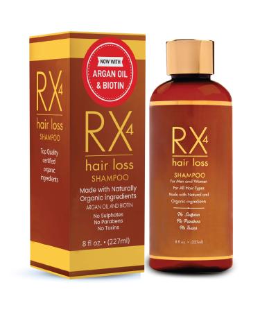 RX 4 Hair Loss Shampoo for Thinning Hair  DHT Blocker  Naturally Organic with Biotin  Aids in Hair Regrowth  Doctor Recommended Growth Shampoo Treatment System Conditioner Sold Separate. Lemongrass
