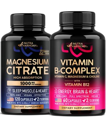 NUTRAHARMONY Vitamin B Complex & Magnesium Citrate Capsules