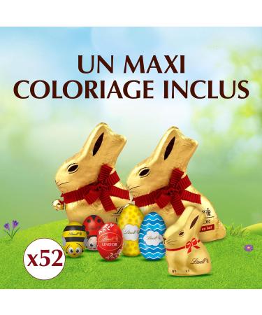 Lindt - Kit chasse aux ufs LAPIN OR - Assortiment de Chocolats au Lait et Lait-noisettes - Id al pour P ques 582g - Buy Online on GoSupps.com