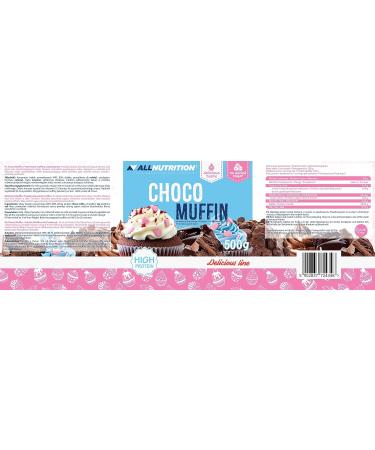 ALLNUTRITION Delicious Line Chocolate Muffin Ready Mix - Cupcake Mix - No Added Sugar Low in Calories High in Protein Healthy Protein Cupcakes - 500g - Buy Online on GoSupps.com