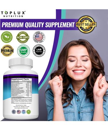 Toplux Magnesium Zinc Calcium Vitamin D3 Complex - Immune Support, Sleep & Muscle Relaxation - 100 Tablets - Buy Online on GoSupps.com