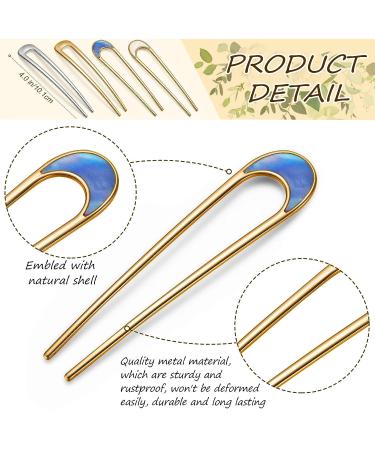 8 Pieces U-Shaped Vintage Hairpin Set | Cherry Red & White Tortoise Shell Hair Clips for Women - Buy Online on GoSupps.com