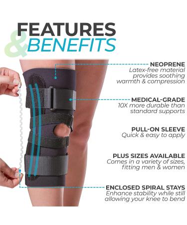 BraceAbility J Patella Knee Brace - Lateral Stabilizer for Dislocation and Subluxation - Left/Right Kneecap Support (Large) - Buy Online on GoSupps.com