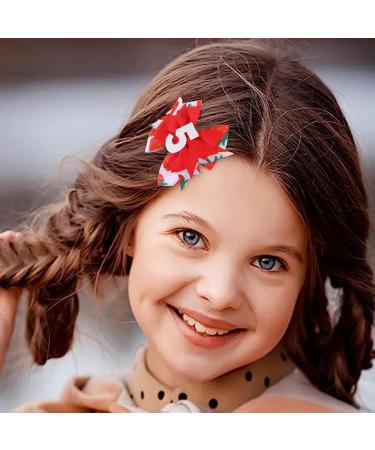 Strawberry Bow Hair Clips - Girls 5th Birthday Party Decoration Berry Sweet 5th Birthday Bow Hair Clips Sweet Girls Red Bow Hair Accessories (StrawberryBow5) - Buy Online on GoSupps.com