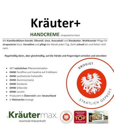 Kr utermax Herbal Hand Cream with Chamomile Shea Butter & Urea - 50ml for Stressed Skin | Buy Internationally - Buy Online on GoSupps.com