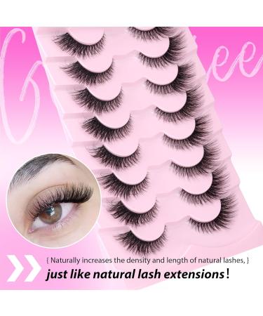 7 Pairs False Eyelashes Natural Looking Lashes Wispy Soft Faux Mink Lashes Fluffy False Lashes 16mm - Buy Online on GoSupps.com