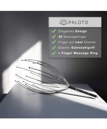 Paloto Premium Head Massage Device | 20 Finger Scalp Massager & Relaxation Gift - Original Acupressure Spider for Wellness - Buy Online on GoSupps.com