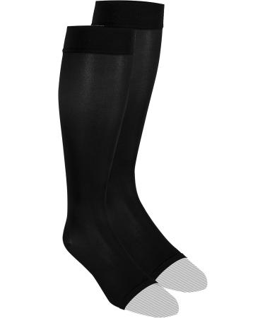 Truform Women's Compression Stockings 20-30 mmHg Knee High Open Toe Black Small - Pack of 2 for Optimal Leg Health - Buy Online on GoSupps.com