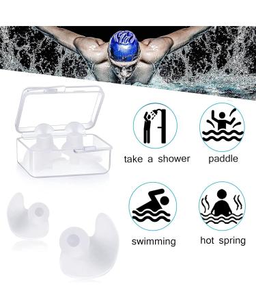 Macrohu Silicone Waterproof Earplugs for Sleep | Noise Dampening Reusable Soft Earplugs for Sleeping Snoring Swimming Learning & Hearing Protection - White - Buy Online on GoSupps.com