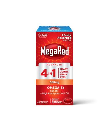 Schiff MegaRed Advanced 4 In 1 Omega-3s 500 mg 40 Softgels