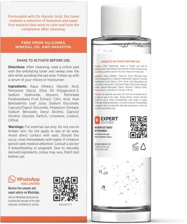 Glycolic Glow Toner with Vitamin C & Aloe Vera by Procoal - Pore Minimizer Brightening & Exfoliating Skin Toner for Face Glow Tonic for Face 100% Recyclable Packaging Vegan Made in UK - Buy Online on GoSupps.com