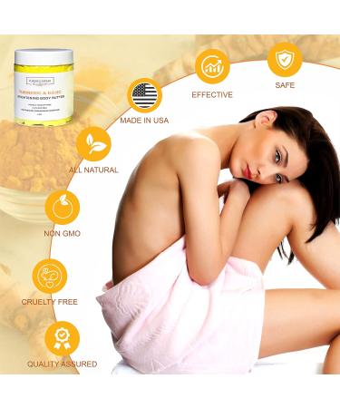 PureBellissimo Turmeric Skin Brightening Body Butter - Shea Kojic Blend for Even Skin Tone, Dark Spots, Dry & Sensitive Skin - Buy Online on GoSupps.com