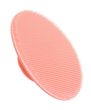 S&T INC. Silicone Body Scrubber Brush for Bath and Shower, Gentle Soft Bristles Massage, Wash and Exfoliate Skin, Pack, Pink, 1 Count Pink Silicone