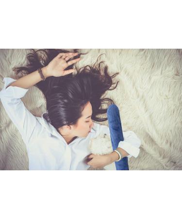 Long Hot Water Bottle with Cover for Neck Shoulder & Stomach 80cm / 2.5L Blue | Comfort & Relief - Buy Online on GoSupps.com