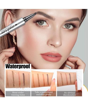 2PCS Blapee Eyebrow Pencil - Micro 4 Point Brow Pen Atikisoi Eyebrow Pencil 3D Waterproof Microblading Eyebrow Pen with 4 Tip Microblade Eyebrow Pen (Smoky Gray*2PCS) - Buy Online on GoSupps.com