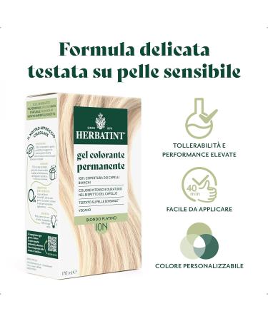  Herbatint Herbatint Permanent Hair Colour Gel 10N Platinum Blonde - 170ml | Ammonia-Free 100% White Hair Coverage | for Sensitive Skin with 8 Organic Natural Extracts - Buy Online on GoSupps.com