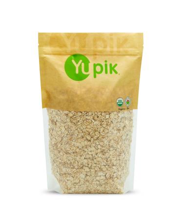 Yupik Organic Regular Rolled Oats Gluten-Free 1 kg 6 Count Non-GMO Vegan Kosher Steamed Rolled and Lightly Toasted Whole Oat Groats Salt-Free Good Source of Fiber For Baking & Topping 1 kg (Pack of 6)