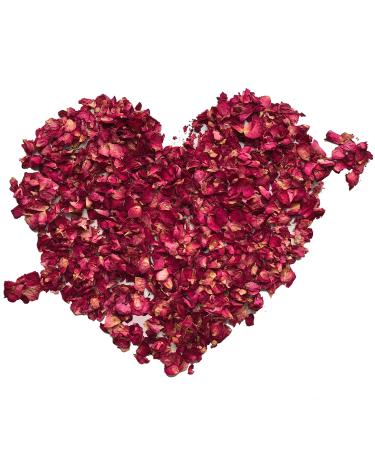 200g Natural Dried Rose Petals Real Flower Dry Red Rose Petal for Foot Bath Body Bath Spa Wedding Confetti Home Fragrance DIY Crafts Accessories
