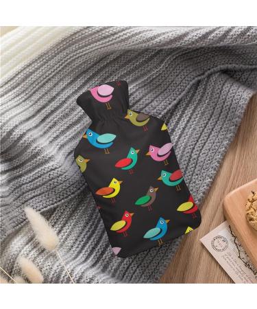 Color Bird Hot Water Bottle with Plush Cover - Bed Warmer for Adults & Children | 26.5x15.3cm - International Shipping Available - Buy Online on GoSupps.com