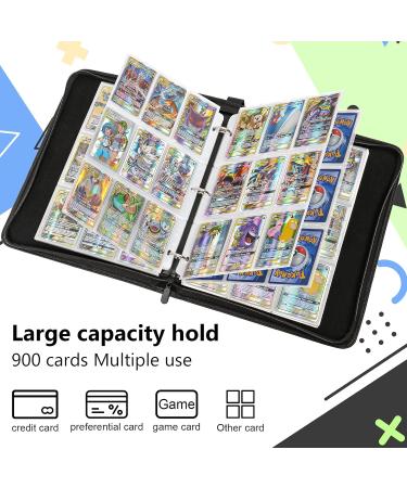 Ace the Game with Zeerliki 9-Pockets Trading Card Binder - 900 Pockets Zipper Album for Boys Girls in Black - Buy Online on GoSupps.com