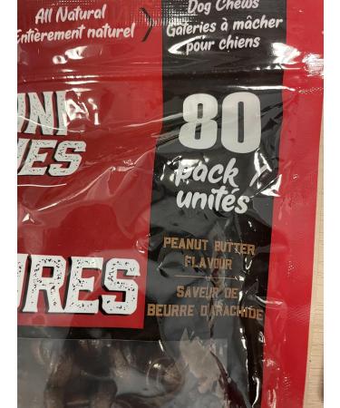 Canine Chews Mini Bones Make The Fun Last Longer Peanut Butter Flavour 80 Count Mini Bones 760 g - Buy Online on GoSupps.com