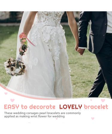 Hicarer Elastic Pearl Bands Corsage Bracelet for Wedding Prom - 48 Pieces - Buy Online on GoSupps.com