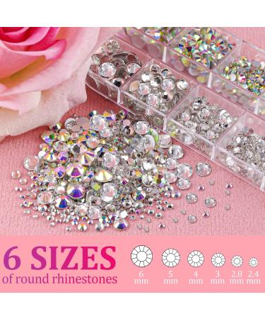 4800 Pcs Rhinestone & Pearls Kits - Crystal AB & Clear Gems - Nail Art & Craft Set with Pickup Pencil and Tweezer - Buy Online on GoSupps.com