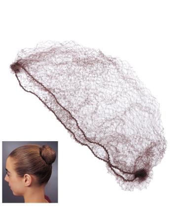 Healifty 50pcs Hair Nets Invisible Elastic Edge Mesh for Women Fancy Hair Accessories Hair Net for Girls Coffee