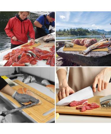 Exjiota Fish Cleaning Board Set - Portable Fish Fillet Board with Clamp Knife & Gloves | Perfect Gifts for Anglers - Buy Online on GoSupps.com