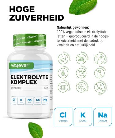 VitaminVersand24 DE vit4ever Electrolytes 600 vegan tablets with magnesium calcium potassium sodium & chloride to support electrolyte and fluid balance ideal for sports endurance & keto diet - Buy Online on GoSupps.com