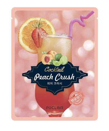 Peach Extract contains Vitamin C A E Potassium and Manganese for anti-aging softening brightening and strengthening skin "Peach Crush" Daily Face Masks - 10 count