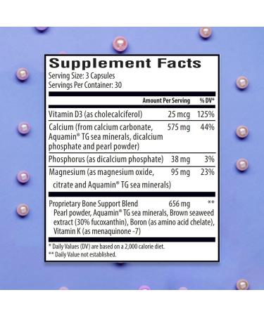 Marine Bone Discovery: Calcium Magnesium Supplement for Bone Strength - 90 Vegan Caps - Buy Online on GoSupps.com