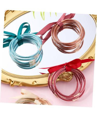EXCEART 60pcs jewelry 80's accessories for women Silica gel wristband Miss little girl wrist bracelets Bracelet ribbon multi-layer bracelets 80s jewelry for women gold powder bow tie Gift - Buy Online on GoSupps.com