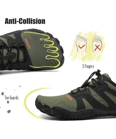SAGUARO Unisex Barefoot Shoes - Breathable Lightweight Fitness Shoes with Wide Toe Box - 44 EU Green - Buy Online on GoSupps.com