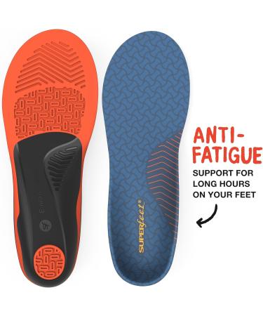 Superfeet Work Cushion Orthotic Shoe Inserts - Trim-to-Fit for Men 9.5-11 & Women 10.5-12 - Professional Grade Dark Blue - Buy Online on GoSupps.com