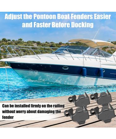 Ctemnpho Boat Bumper Clips - Pontoon Boat Rail Fender Clips 4 Pack - ABS Plastic Gray - Buy Online on GoSupps.com