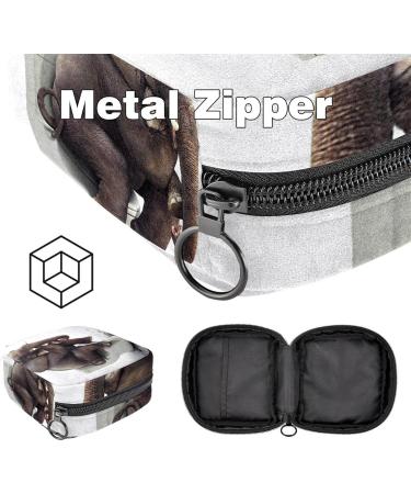 Portable Women's Binding-Storage Bags | Menstrual Cup & Pads Pocket | Fun Elephant Design for Teenage Girls | Multi-Color Toiletry Organizer - Buy Online on GoSupps.com