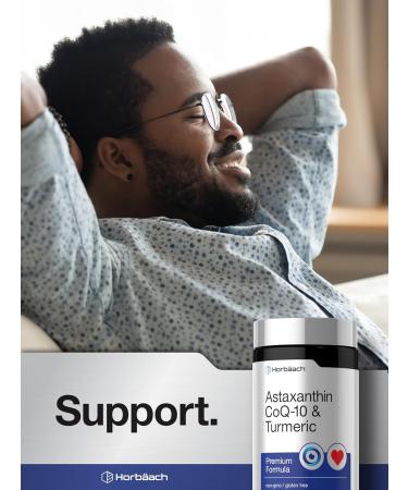 Horb ach Astaxanthin 12mg | with CoQ-10 & Turmeric | 60 Softgels | Premium Formula | Non-GMO Gluten Free Supplement - Buy Online on GoSupps.com