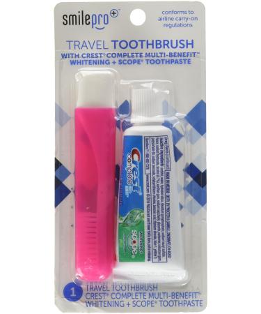 Dental Source Travel Toothbrush and Crest Toothpaste Kit  Assorted  0.85 Ounce